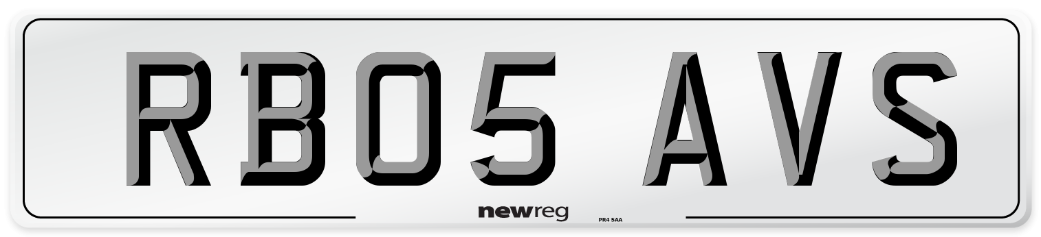 RB05 AVS Number Plate from New Reg